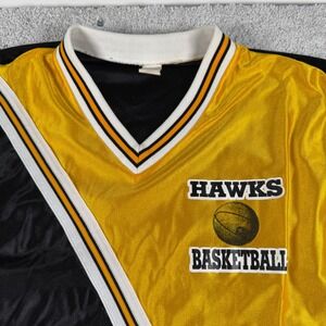Iowa Hawkeyes Hawks Basketball Shooting Jersey Mens XL Vtg 90s V-Neck Warm Up